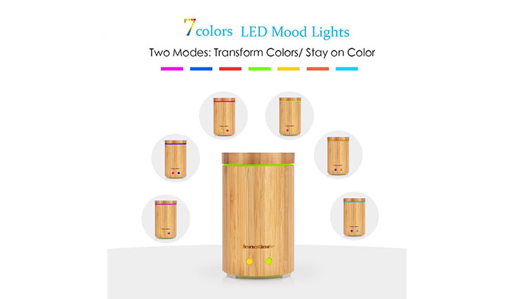 InnoGear Real Bamboo Essential Oil Diffuser Ultrasonic Aromatherapy Diffusers