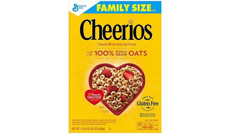 Cheerios Gluten Free Breakfast Cereal, 21 oz, Family Size Cereal Box
