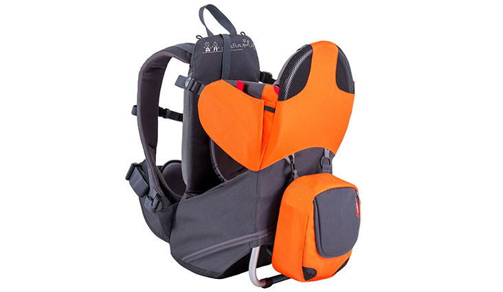 Phil&teds Parade Lightweight Backpack Carrier, Orange/Grey