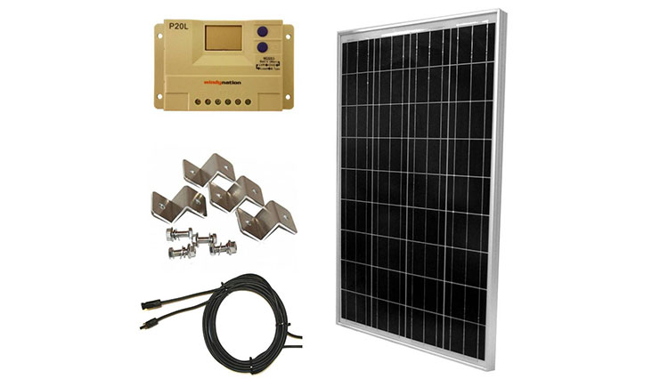 WINDYNATION Complete Solar 100 Watt Panel Kit