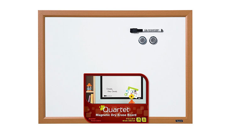 Quartet Dry Erase Board, Magnetic, 17 x 23 Inches, Assorted Frame Colors - Color May Vary (MWDW1723M)