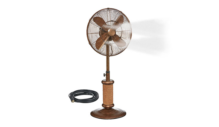 Indoor / Outdoor Misting Floor Standing Pedestal 18'' Fan