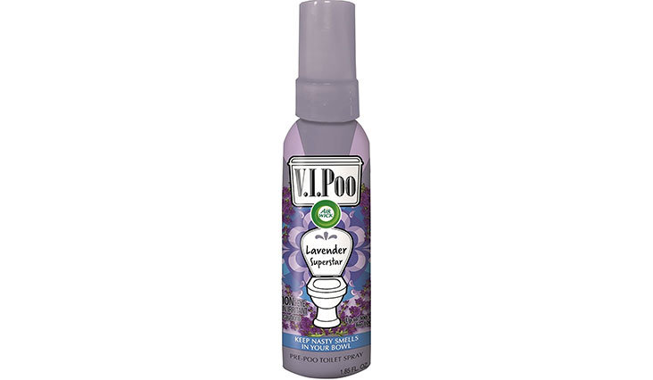 Air Wick V.I.Poo Pre-Poo Toilet Spray, Lavender Superstar, 1.85 oz - Odor Free Guarantee