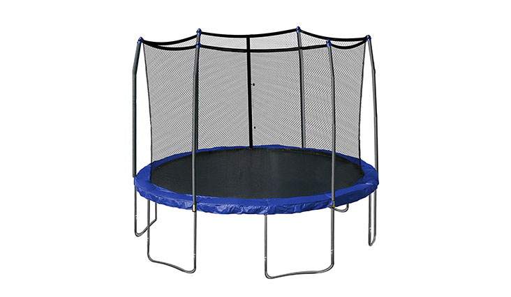 Skywalker Trampolines 12-Feet Round Trampoline and Enclosure with Spring Pad