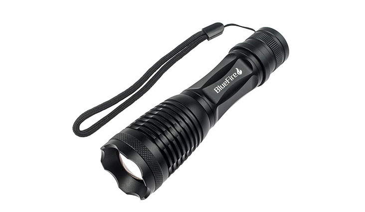 BlueFire 1200 Lumen Top XML-L2 LED Flashlight Portable Adjustable Focus Zoom Handheld Water Resistant Flashlight Torch