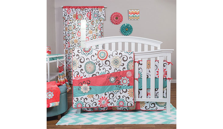 Rend Lab Waverly Pom Pom Play 4 Piece Crib Bedding Set