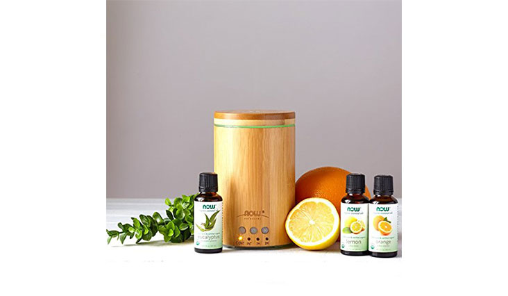 NOW Ultrasonic Real Bamboo Essential Oil Diffuser