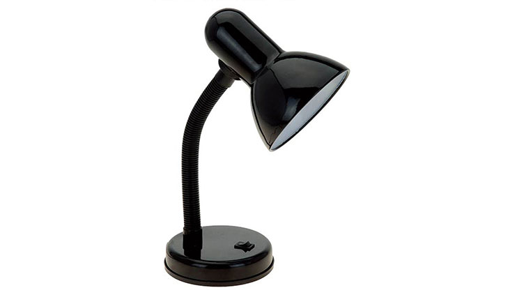 Simple Designs LD1003-BLK Basic Metal Desk Lamp