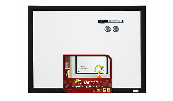 Quartet Dry Erase Board, Magnetic, 17 x 23 Inches, Black Frame (MWDW1723M-BK)