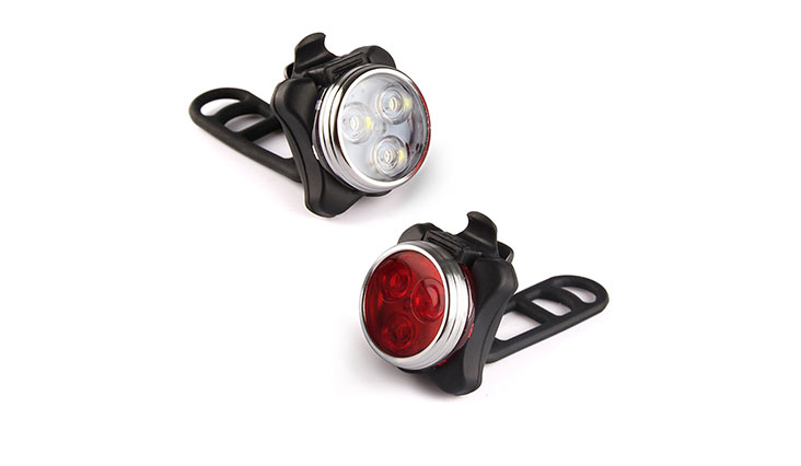 Ascher USB Rechargeable Bike Light Set