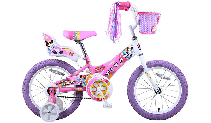 Titan Girl's Flower Princess BMX Bike, Pink, 16-Inch