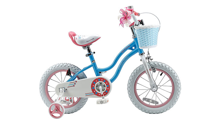 RoyalBaby Stargirl Girl's Bike with Training Wheels and Basket, Perfect Gift for Kids. 12 Inch, 14 Inch, 16 Inch, Blue / Pink