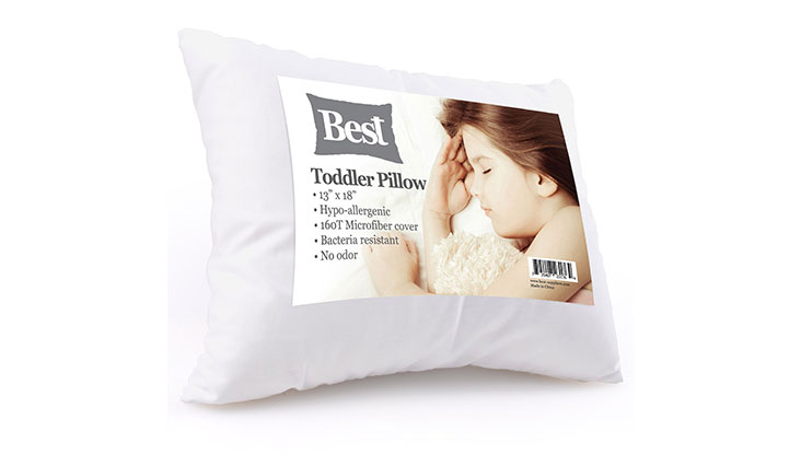 Best Toddler Pillow (INCREDIBLY SOFT - 100% HYPOALLERGENIC) No Pillowcase Needed! Allergy Free - White Microfiber Finish 13x18 - Provides Great Back & Neck Support for Any Toddler, Kid, or Child