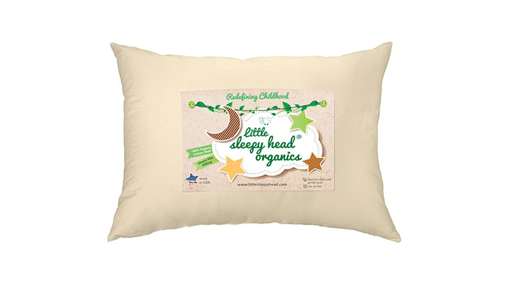Little Sleepy Head Toddler Pillow, Organic Cotton, Down-like Fill, Ivory 13 X 18