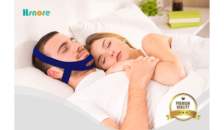 Best Snoring Solutions, Stop Snoring Devices, New Improved Version Adjustable Anti-Snore Chin Strap (Blue)
