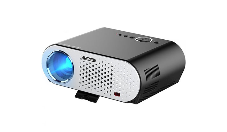 Video Projector Portable, CiBest GP90 LCD Projector HD 1080p 3200 Luminous Efficiency LED Multimedia Home Cinema Theater