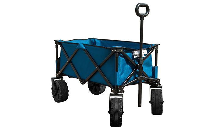 TimberRidge Folding Camping Wagon/Cart - Collapsible Sturdy Steel Frame Garden/Beach Wagon/Cart