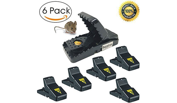 Mouse Trap - Rat Traps Snap Humane Power Rodent Killer, Mice Trap,Sensitive Reusable and Durable by Buyplus (6)