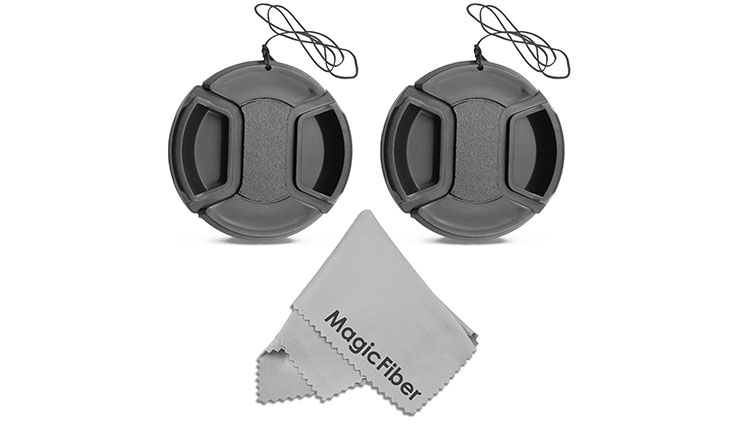 8mm Snap-On Center Pinch Lens Cap with Holder Leash