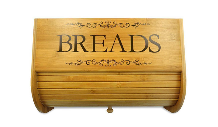 Cookbook People Classic Filigree Wood Bread Bin