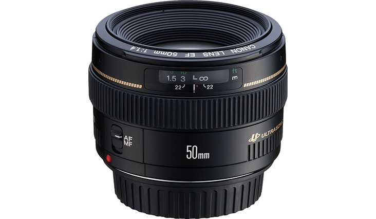 Canon EF 50mm f/1.4 USM Standard & Medium Telephoto Lens for Canon SLR Cameras - Fixed