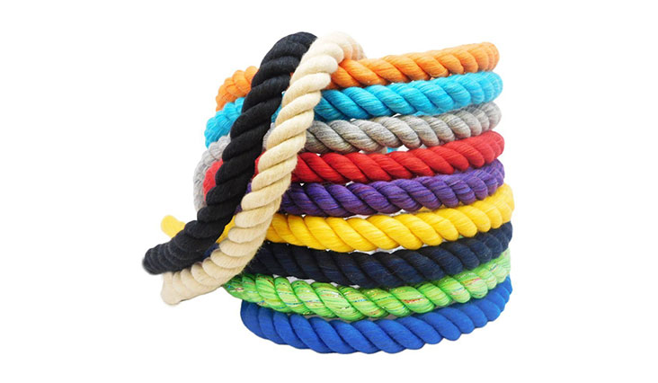 Natural Twisted Cotton Rope by FMS Ravenox | Order by the Foot & Diameter | Strong Triple-Strand Rope for Outdoor Sports, Decor, Pet Toys, Craft Projects, Macramé and General Use (Multiple Colors)