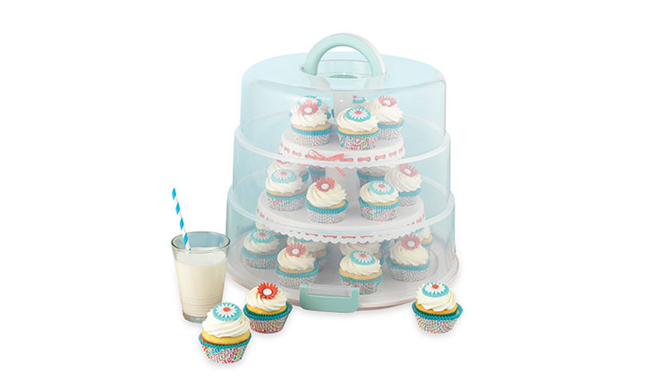 Sweet Creations Cupcake and Cakepop Display Carrier, White