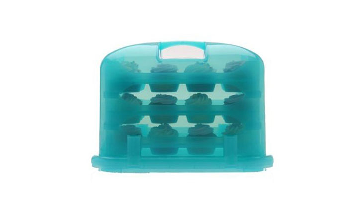 Cupcake Courier 36-Cupcake Plastic Storage Container, Soft Blue Sky
