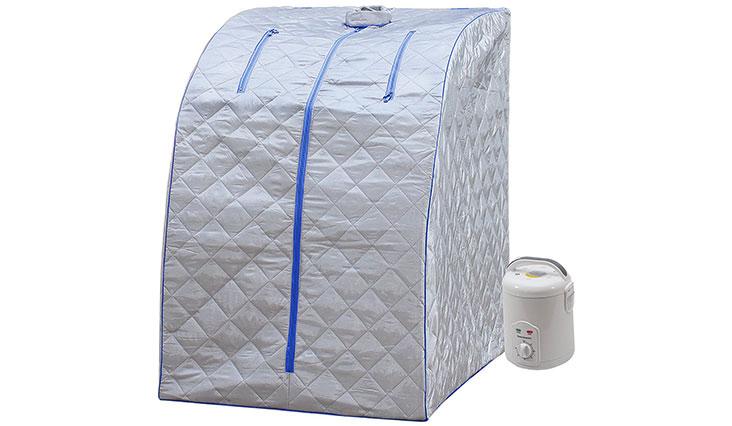 Durherm Portable Personal Folding Home Steam Sauna (Blue Outline)