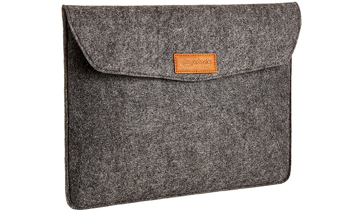 AmazonBasics 13-Inch Felt Laptop Sleeve - Charcoal