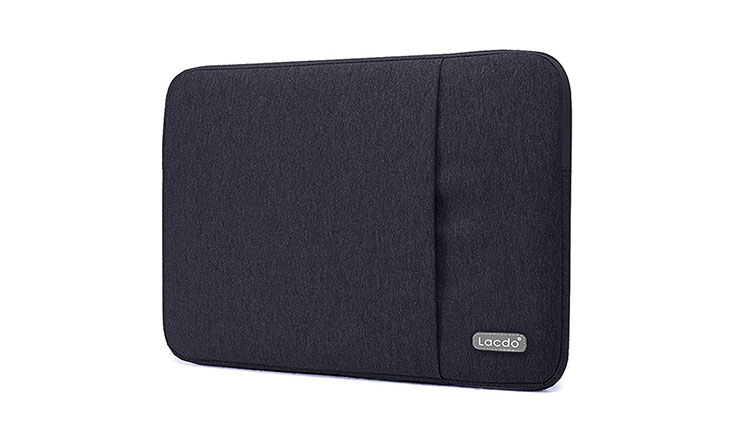 Lacdo 13 Inch Waterproof Fabric Laptop Sleeve Case for Apple Macbook Air 13" / MacBook Pro 13.3-Inch Retina 2012-2015 / 12.9 ipad Pro, HP Asus Dell Acer Chromebook Ultrabook Notebook Tablet Bag, Black