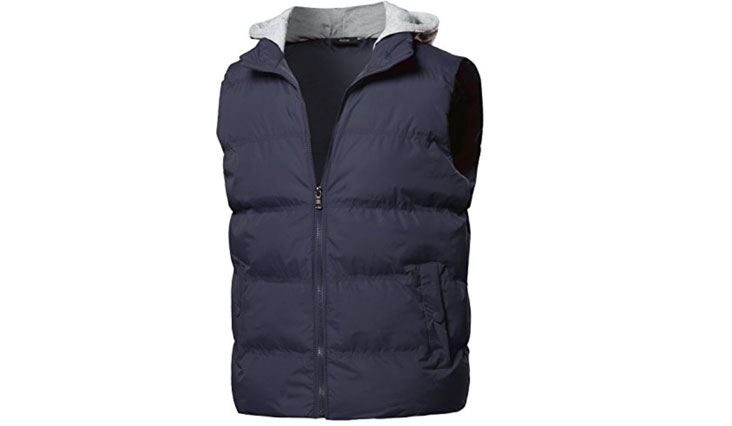 Youstar Men's Zip-Up Closure Puffy Quilted Outdoor Vest Jacket