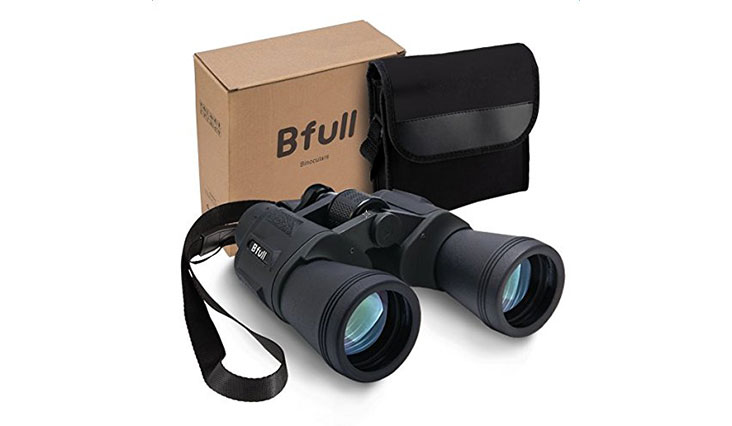 12 x 50 Binoculars For Adults kids, Bfull Compact Binocular Folding Durable Binoculars stargazing for Bird Watching children Sporting Game (Black) +Carrying case+Strap