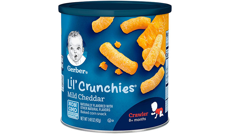 Gerber Graduates Lil' Crunchies, Mild Cheddar, 1.48-Ounce Canisters (Pack of 6)