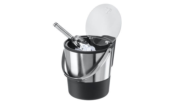 Oggi Double Wall Ice Bucket with Flip Lid and Stainless Ice Scoop