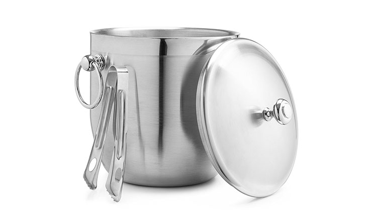 Bellemain 3 Liter Insulated Stainless Steel Ice Bucket with Bonus Ice Tongs