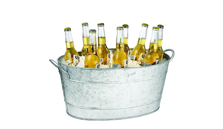 TableCraft Galvanized Beverage Tub, 5.5 Gallon