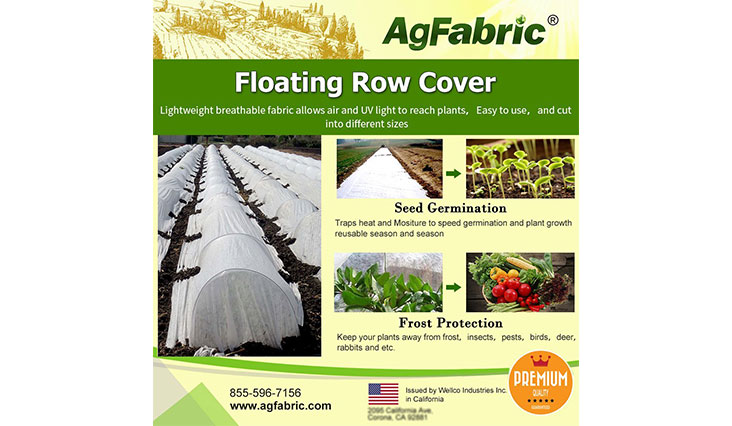 Agfabric Heavy Floating Row Cover and Plant Blanket, 0.9oz Fabric of 6x25ft for Frost Protection and Terrible Weather Resistant