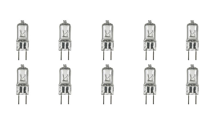  12Vmonster 10 Pack g8 20watt 120v halogen light bulbs JCD Type 110v 130v 20w t4 G8 120 volt