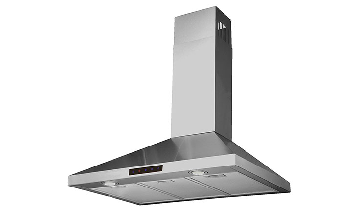 Kitchen Bath Collection STL75-LED Stainless Steel Wall-Mounted Kitchen Range Hood with High-End LED Lights, 30"