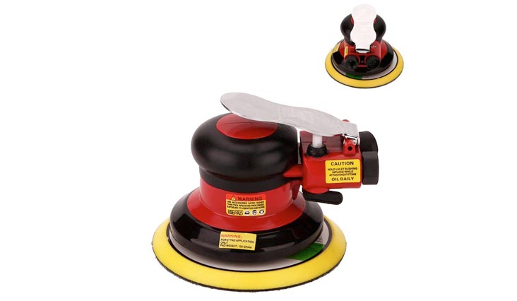 Professional Air Random Orbital Palm Sander, Dual Action Pneumatic Sander, Low Vibration, Heavy Duty