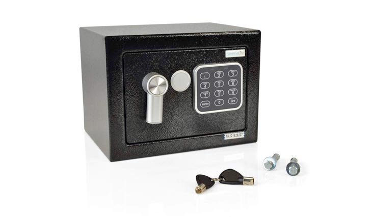 Fireproof Lock Box, Fireproof Box, Safe, Safes, Safe Box, Safes And Lock Boxes, Money Box, Fire Proof Safety Boxes for Home, Digital Safe Box, Steel Alloy Drop Safe, Includes Keys