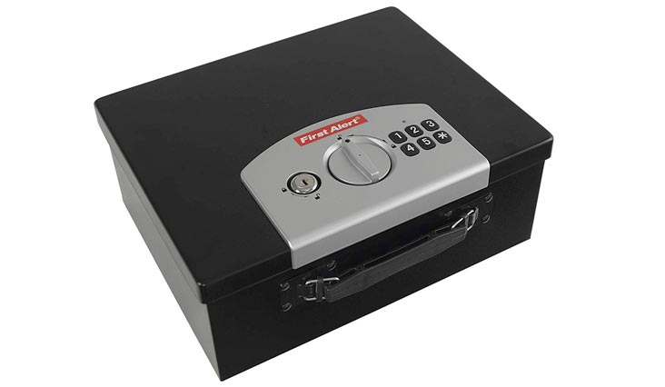 Deluxe Digital Security Box, Black/Silver