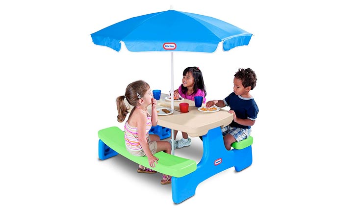 Easy Store Picnic Table with Umbrella