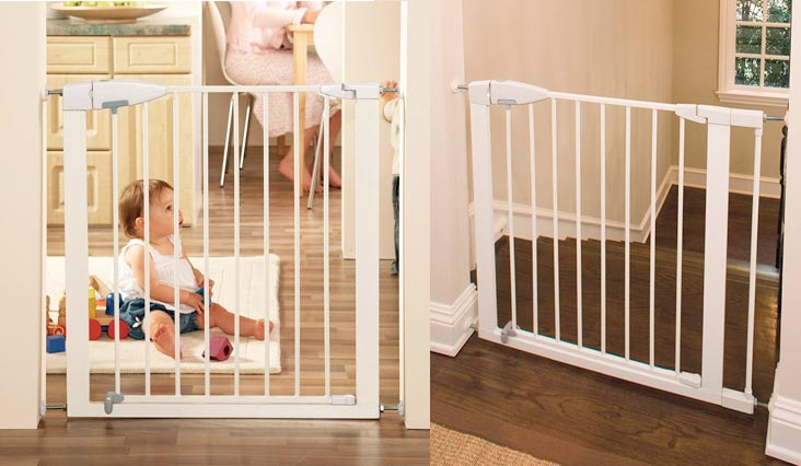 Munchkin Easy Close Metal Baby Gate, White