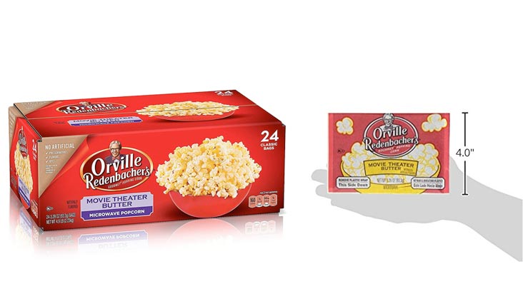 Orville Redenbacher's Movie Theater Butter Popcorn, Classic Bag, 24-Count