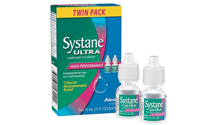Systane Ultra Lubricant Eye Drops, Twin Pack, 10-mL Each