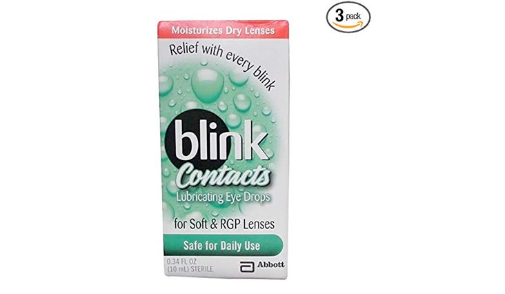 Blink Contacts Lubricant Eye Drops, 10 ml (Pack of 3)