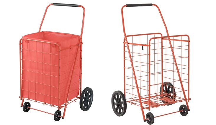 Folding Shopping Cart, 110 lbs Capacity