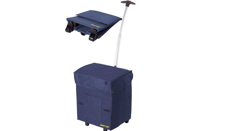 Smart Cart, BLUE Rolling Multipurpose Collapsible Basket Cart Scrapbooking